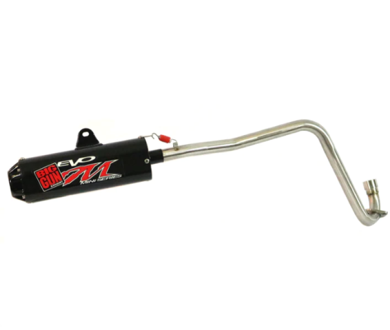 Kawasaki KLX 110L Performance Exhaust - Big Gun - Evo M Series - Blackout - `03-`23 Kawasaki KLX 110L Performance Exhaust - Big Gun - Evo M Series - Blackout - `03-`23